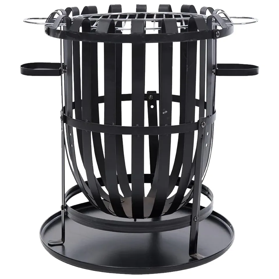 lemodo-redfire-vancouver-feuerkorb-gusseisen-40-x-40-x-56-cm-schwarz image 1