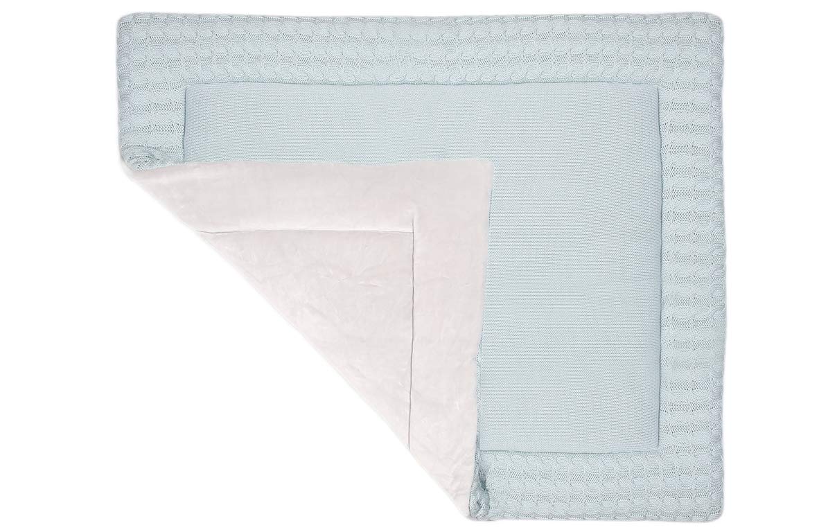 kindsgut-krabbeldecke-baby-baumwolle-hellblau-90x70-cm image 1