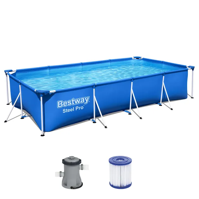 lemodo-bestway-steel-pro-pool-set-rechteckig-400-x-211-x-81-cm-mit-filterpumpe image 1